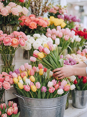 JPG 편집이미지 손 꽃 화분 꽃다발 장미 상점 튤립 선택 꽃집 편집실사 AI인물포토 AI콘텐츠 식물 컨셉 신체부위 CG 파일형식 AI포토