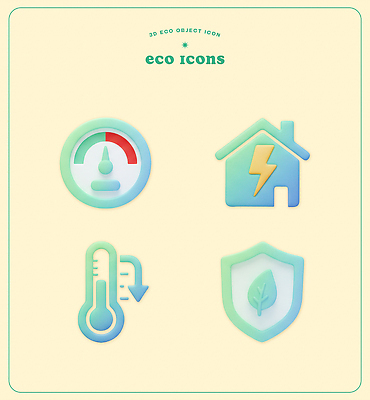 PSD 편집이미지 주택 3D 환경 에너지 보호 온도계 측정 에코 방패 효율 편집3D 컨셉 건물 디지털합성 파일형식
