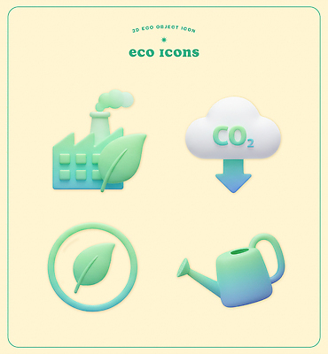 PSD 편집이미지 잎 공장 자연 3D 환경 물뿌리개 에너지 에코 친환경 이산화탄소 편집3D 식물 공업 디지털합성 생태계 파일형식