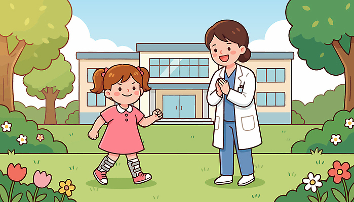 식물 옷 감정 의학 관계 모션 사람 치료 의료진 생태계 파일형식 벡터 어린이 의사 병원 걷기 원피스 가운 믿음 건강 친구 자연 꽃 국내일러스트 일러스트 AI파일 응원 재활