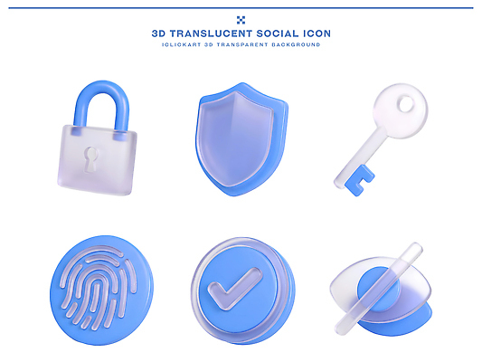 모양 PSD 편집이미지 열쇠 자물쇠 그래픽 3D 체크표시 확인 보안 방패 반투명 지문 편집3D 안전 디지털합성 파일형식