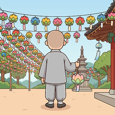 주간 나무 전통 문화 여행 불교 일러스트 한국 연꽃 풍경 장식 정원 봉사 절 사찰 석탑 저녁 승려 명상 조용 수행 국내일러스트 AI파일 자연요소 식물 꽃 아시아 종교 종교건축 탑 인사 도움 야간 성직자 파일형식 벡터