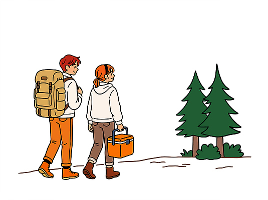 식물 계절 음식 컨셉 관계 모션 레저 사람 라이프 야외활동 생태계 파일형식 벡터 소풍 친구 자연 산 걷기 나무 도시락 상자 외출 여행 여름 일상 탐험 풍경 만남 국내일러스트 일러스트 AI파일 성인 남자 여자 캠핑