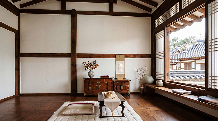 JPG 나무 편집이미지 전통 건축 가구 창문 한옥 풍경 내부 방 클래식 오브젝트 기와지붕 편집실사 AI포토 AI콘텐츠 식물 한국전통 생활용품 컨셉 고건축 지붕 기와 CG 파일형식