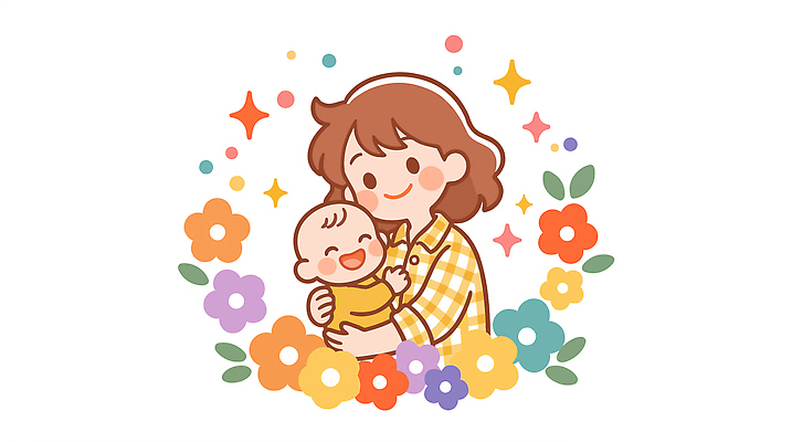 식물 감정 가족 관계 안기 표정 사람 라이프 5월 생태계 파일형식 벡터 엄마 아기 꽃 웃음 행복 사랑 기쁨 자연 일상 따뜻함 어린이 포옹 미소 표현 AI파일 국내일러스트 일러스트 가정의달