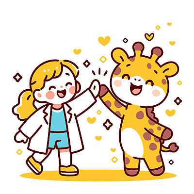 감정 컨셉 포유류 관계 표정 사람 신체부위 의료진 파일형식 벡터 어린이 기린 손 즐거움 동물 의사 친구 만남 캐릭터 행복 동화 웃음 상호작용 사랑 AI파일 국내일러스트 일러스트 성장