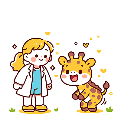동물 감정 컨셉 포유류 의학 관계 표정 병원 사람 이벤트 의사 파일형식 벡터 수의사 기린 치료 웃음 장난 여자 모션 동물병원 친구 만남 사랑 실험 건강 야생동물 기념일 장식 아기 AI파일 국내일러스트 일러스트 성장