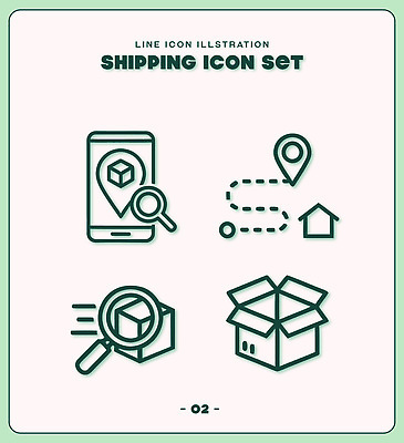 디자인 지도 일러스트 그래픽 스마트폰 상자 운송업 배송 검색 위치 패키지 물류 경로 배송정보 배송추적 국내일러스트 AI파일 산업 핸드폰 스마트기기 정보 추적 파일형식 벡터