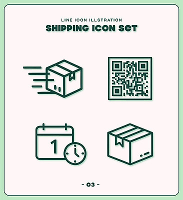 디자인 일러스트 그래픽 상자 시간 작업 계획 상품 배송 서비스 온라인쇼핑 물류 QR코드 배송정보 국내일러스트 AI파일 컨셉 쇼핑 정보 온라인 파일형식 벡터