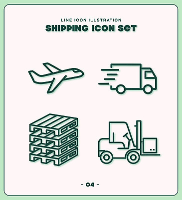 산업 일러스트 비행기 트럭 화물 운송업 운반 팔레트 상품 배송 상업 지게차 물류 국내일러스트 AI파일 항공교통 자동차 대중교통 중장비 파일형식 벡터