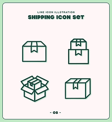 디자인 선 줄기 패턴 일러스트 그래픽 상자 상품 배송 패키지 국내일러스트 AI파일 식물 무늬 파일형식 벡터