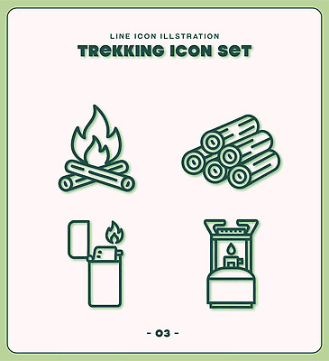 나무 여행 일러스트 주방용품 불꽃 야외 트래킹 캠핑 장비 에너지 모닥불 화로 라이터 가스통 국내일러스트 AI파일 식물 그릇 생활용품 불 레저 파일형식 벡터