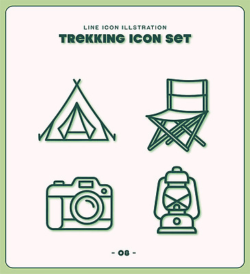 여행 일러스트 자연 텐트 야외 세트 카메라 트래킹 캠핑 도구 랜턴 캠핑의자 국내일러스트 AI파일 의자 레저 조명 캠핑도구 전자제품 생태계 파일형식 벡터