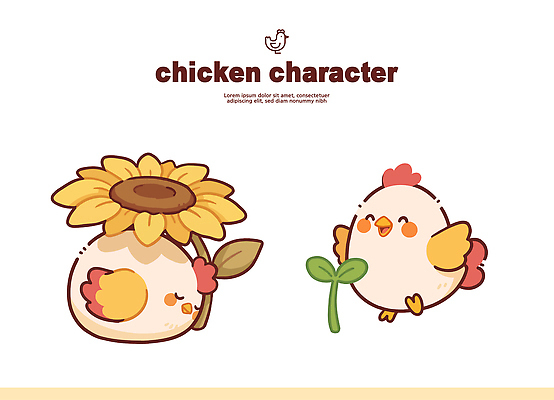 식물 동물 캐릭터 일러스트 모션 조류 해바라기 농장 새싹 귀여움 즐거움 Cartoon 국내일러스트 AI파일 꽃 감정 컨셉 농업 파일형식 벡터