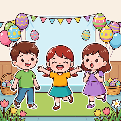 식물 기념일 감정 컨셉 모션 놀이 표정 사람 이벤트 알 파일형식 벡터 부활절 파티 어린이 웃음 장식 계란 풍선 꽃 기쁨 즐거움 함께함 달리기 공간 바구니 축제 놀이터 국내일러스트 일러스트 AI파일