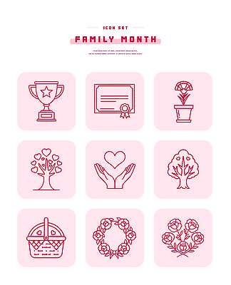 나무 식물 디자인 상징 일러스트 기념 장미 바구니 화환 하트 축하 트로피 라인아이콘 가정의달 포트 증서 국내일러스트 AI파일 모양 아이콘 꽃 컨셉 5월 상_우승 파일형식 벡터