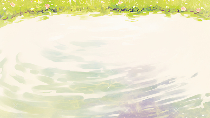 JPG 꽃 일러스트 자연 하늘 날씨 풍경 잔디 초록색 물 여름 고요 봄 시간 수면 수중식물 장면 파동 지역 뷰티풀 윤슬 국내일러스트 AI일러스트 AI콘텐츠 자연요소 식물 계절 물결 컬러 순간포착 생태계 파일형식