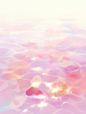 JPG 일러스트 모션 자연 하늘 수채화 물 여름 빛 햇빛 반사 감각 수면 장면 부드러움 파스텔 뷰티풀 평면 윤슬 국내일러스트 AI일러스트 AI콘텐츠 자연요소 계절 물결 학용품 태양 생태계 파일형식