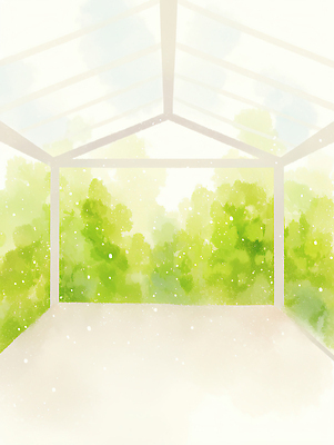 JPG 나무 식물 창 일러스트 자연 조명 수채화 바닥 실내 따뜻함 미술 풍경 잔디 내부 초록색 빛 공간 호흡 수목원 온실 국내일러스트 AI일러스트 AI콘텐츠 무기 컬러 문화예술 생태계 파일형식
