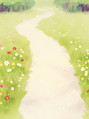 JPG 나무 꽃 길 꽃밭 일러스트 자연 하늘 휴식 풍경 잔디 초원 초록색 여름 햇빛 평화 환경 산책 수목원 길가 국내일러스트 AI일러스트 AI콘텐츠 식물 계절 컬러 컨셉 태양 생태계 파일형식