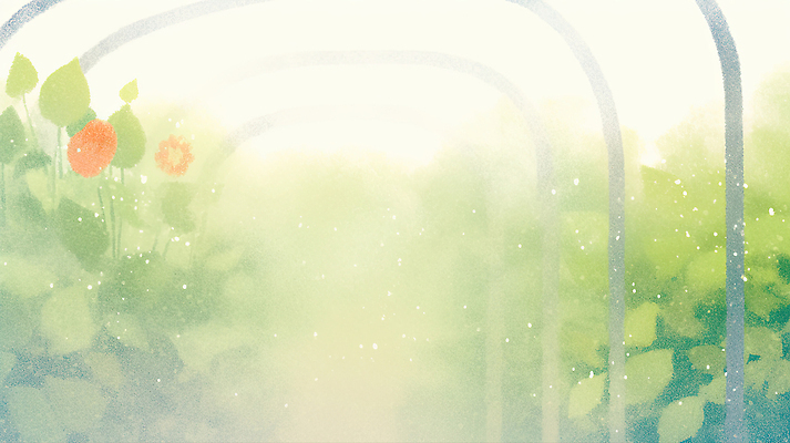 JPG 식물 꽃 길 화초 백그라운드 잎 일러스트 자연 생명 풍경 빨간색 초록색 여름 파란색 햇빛 정원 성장 식물원 수목원 국내일러스트 AI일러스트 AI콘텐츠 계절 컬러 태양 생태계 파일형식