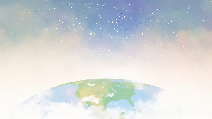 JPG 별 지구 일러스트 자연 하늘 생명 아침 수채화 풍경 우주 공간 대기 시간 변화 저녁 땅 뷰티풀 청명 국내일러스트 AI일러스트 AI콘텐츠 주간 자연요소 컨셉 야간 생태계 파일형식