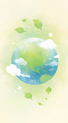 JPG 지구 백그라운드 잎 일러스트 자연 하늘 날씨 수채화 생물 산 물 자연보호 환경 대기 숲 그림 생태계 국내일러스트 AI일러스트 AI콘텐츠 자연요소 식물 보호 파일형식