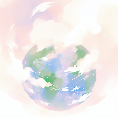 JPG 지구 하늘색 일러스트 자연 하늘 수채화 풍경 초록색 물 파란색 세계 우주 자연보호 환경 대기 그림 장면 국내일러스트 AI일러스트 AI콘텐츠 자연요소 컬러 보호 생태계 파일형식