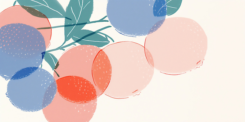 JPG 디자인 예술 상징 백그라운드 과일 일러스트 재료 자연 나뭇잎 일상 원형 배열 그림 심플 채색 국내일러스트 AI일러스트 AI콘텐츠 도형 잎 미술 라이프 생태계 파일형식