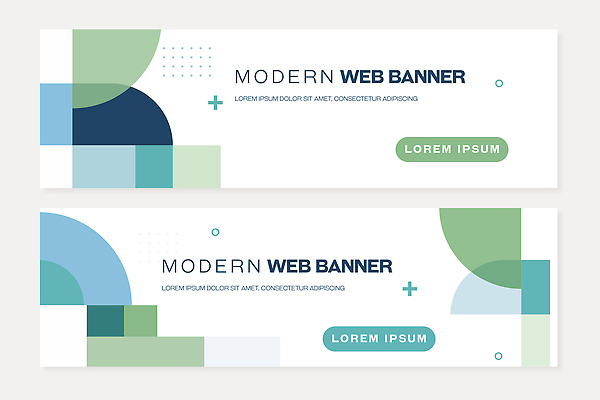 도형 템플릿 배너 컬러 웹템플릿 무늬 가로 세트 파일형식 벡터 웹배너 디자인 패턴 그래픽 모던 직사각형 텍스트 홈페이지 레이아웃 창의성 배너템플릿 AI파일 가로배너 초록색 파란색 배너세트