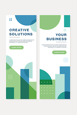 템플릿 배너 컬러 컨셉 세로 세트 파일형식 벡터 비즈니스 디자인 솔루션 그래픽 모양 창의성 작업 표현 아이디어 마케팅 기획 심볼 배너템플릿 AI파일 세로배너 초록색 파란색 배너세트
