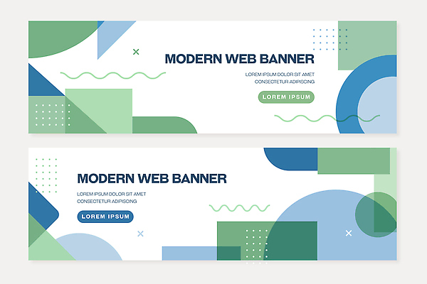 모양 템플릿 디자인 배너템플릿 가로배너 그래픽 초록색 파란색 홈페이지 모던 이미지 방문 기하학 구성 나란히 웹배너 스타일 배너세트 사용자 AI파일 배너 컬러 웹템플릿 무늬 가로 세트 파일형식 벡터
