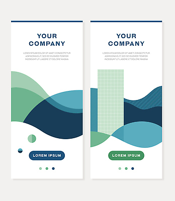 템플릿 배너 컬러 비즈니스 세로 세트 파일형식 벡터 디자인 그래픽 회사 알림 견본 이름 모양 텍스트 정보 마케팅 예시 배너템플릿 AI파일 세로배너 초록색 파란색 배너세트