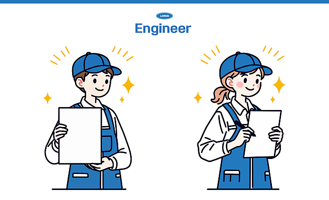 직업 여자 남자 일러스트 협력 직장 기술 안전 도구 작업 엔지니어 집중 문서 국내일러스트 계획서 AI파일 컨셉 회사 사람 기술자 파일형식 벡터