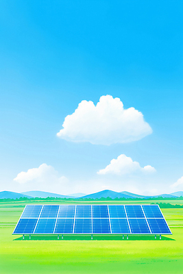 JPG 일러스트 자연 하늘 날씨 산 풍경 초원 햇빛 환경 에너지 광선 발전 그린에너지 전기에너지 친환경 태양에너지 집열판 패널 설치 청명 국내일러스트 AI일러스트 AI콘텐츠 컨셉 태양 생태계 파일형식