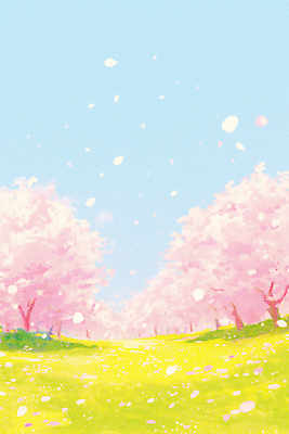 JPG 나무 공원 꽃잎 꽃 길 일러스트 봄꽃 자연 하늘 풍경 햇빛 봄 벚꽃 떨어짐 꽃길 만개 뷰티풀 국내일러스트 AI일러스트 AI콘텐츠 식물 계절 공공시설 컨셉 태양 생태계 파일형식