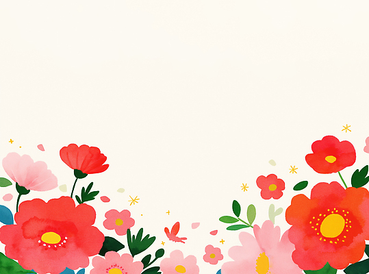 JPG 모양 식물 디자인 꽃 감정 예술 백그라운드 잎 일러스트 자연 수채화 사랑 장식 봄 표현 장면 화사함 뷰티풀 생동감 카피스페이스 배경지 국내일러스트 AI일러스트 AI콘텐츠 계절 컨셉 공백 생태계 파일형식