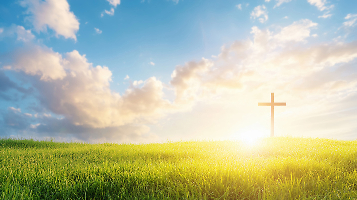 JPG 편집이미지 기독교 종교 십자가 자연 하늘 아침 풍경 초원 초록색 여름 빛 햇빛 평화 믿음 봄 저녁 편집실사 AI컴퓨터그래픽 AI콘텐츠 주간 계절 감정 컬러 컨셉 태양 야간 CG 생태계 파일형식