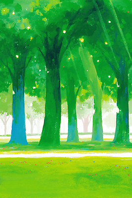 JPG 주간 나무 공원 꽃 잎 일러스트 자연 생명 조명 풍경 야외 초록색 여름 햇빛 환경 봄 공간 광선 숲 높이 국내일러스트 AI일러스트 AI콘텐츠 자연요소 식물 계절 공공시설 컬러 태양 생태계 파일형식