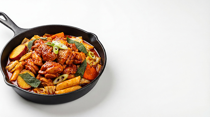 JPG 편집이미지 음식 채소 재료 한국 요리 식사 닭 양념 맛 저녁 볶음 철판 점심 닭갈비 편집실사 AI포토 AI콘텐츠 아시아 컨셉 조류 닭고기 야간 CG 닭고기요리 파일형식