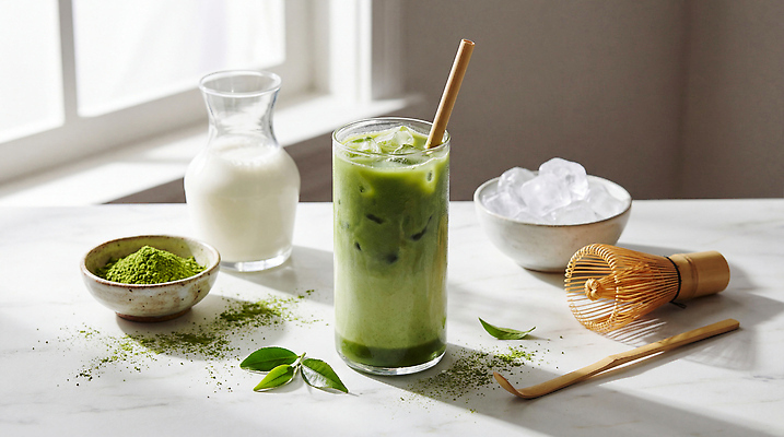 JPG 편집이미지 음료 재료 탁자 건강 햇빛 얼음 우유 도구 녹차 녹차가루 말차 오후 편집실사 AI포토 AI콘텐츠 자연요소 가구 유제품 차_음료 태양 가루 CG 파일형식