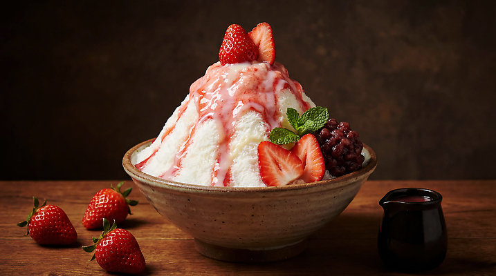 JPG 편집이미지 그릇 한식 음식 딸기 아이스크림 디저트 여름 맛 빙수 딸기빙수 편집실사 AI포토 AI콘텐츠 식기 계절 컨셉 과일 CG 파일형식