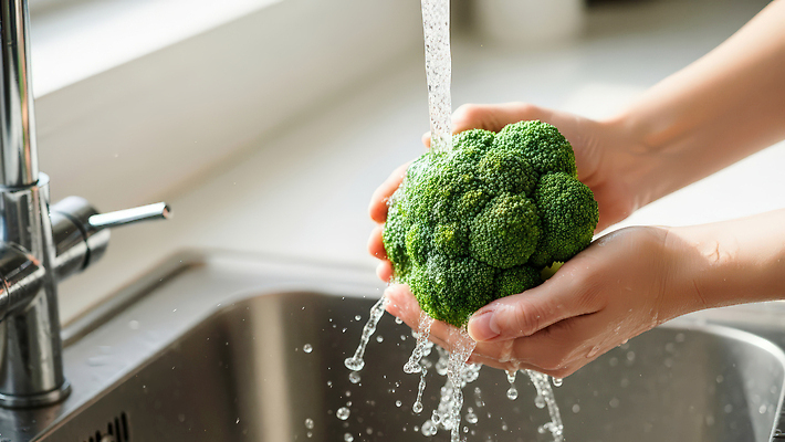 JPG 편집이미지 손 음식 채소 건강 요리 물 주방 식사 신선 세척 브로콜리 싱크대 준비 장면 편집실사 AI인물포토 AI콘텐츠 자연요소 신체부위 CG 개수대 파일형식 AI포토