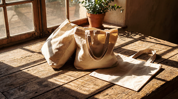 JPG 나무 식물 편집이미지 화분 가방 재료 창문 자연 탁자 실내 햇빛 주방 공간 클래식 친환경 캔버스 에코백 편집실사 AI포토 AI콘텐츠 잡화 가구 컨셉 내부 태양 환경 CG 에코 생태계 파일형식