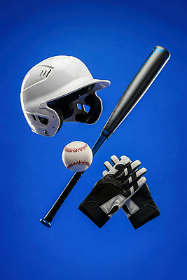 JPG 편집이미지 스포츠용품 스포츠 장갑 공 세트 운동 장비 야구 야구방망이 헬멧 야구공 편집실사 AI컴퓨터그래픽 AI콘텐츠 잡화 건강 구기 야구용품 보호장비 CG 오브젝트 파일형식