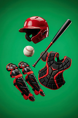 JPG 편집이미지 스포츠 세트 운동 장비 야구 야구방망이 헬멧 야구공 편집실사 AI컴퓨터그래픽 AI콘텐츠 공 건강 구기 야구용품 보호장비 CG 파일형식