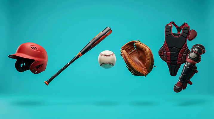 JPG 편집이미지 스포츠 공 세트 운동 장비 야구 방망이 글러브 헬멧 야구공 편집실사 AI컴퓨터그래픽 AI콘텐츠 스포츠용품 장갑 건강 구기 야구용품 보호장비 CG 파일형식