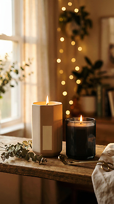 JPG 나무 식물 편집이미지 초 촛불 탁자 휴식 조명 실내 따뜻함 장식 인테리어 분위기 촛대 향기 편집실사 AI포토 AI콘텐츠 디자인 가구 컨셉 내부 CG 냄새 파일형식