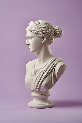 JPG 편집이미지 예술 조각 조각상 보라색 그리스 인물조각상 석고상 조소 흉상 편집실사 AI포토 AI콘텐츠 유럽 컬러 미술 조형물 CG 파일형식