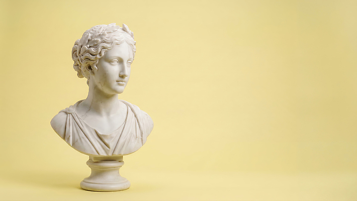 JPG 편집이미지 예술 조각 조각상 노란색 머리 작품 대리석 인물조각상 석고상 조소 흉상 편집실사 AI포토 AI콘텐츠 컬러 재료 미술 신체부위 조형물 CG 파일형식